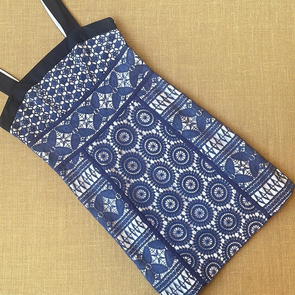 Tory Burch Blue and White Patterned Dress